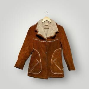 Vintage Suede Shearling Coat Size M Women’s